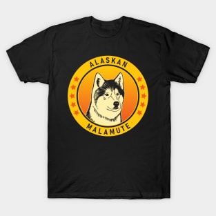 Alaskan Malamute Dog Portrait T-Shirt